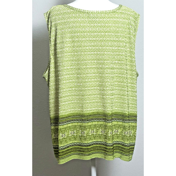 Rafael Women's Shell ( 2X) Pleated Textured Design Rafael Bohemian Top - Picture 9 of 16